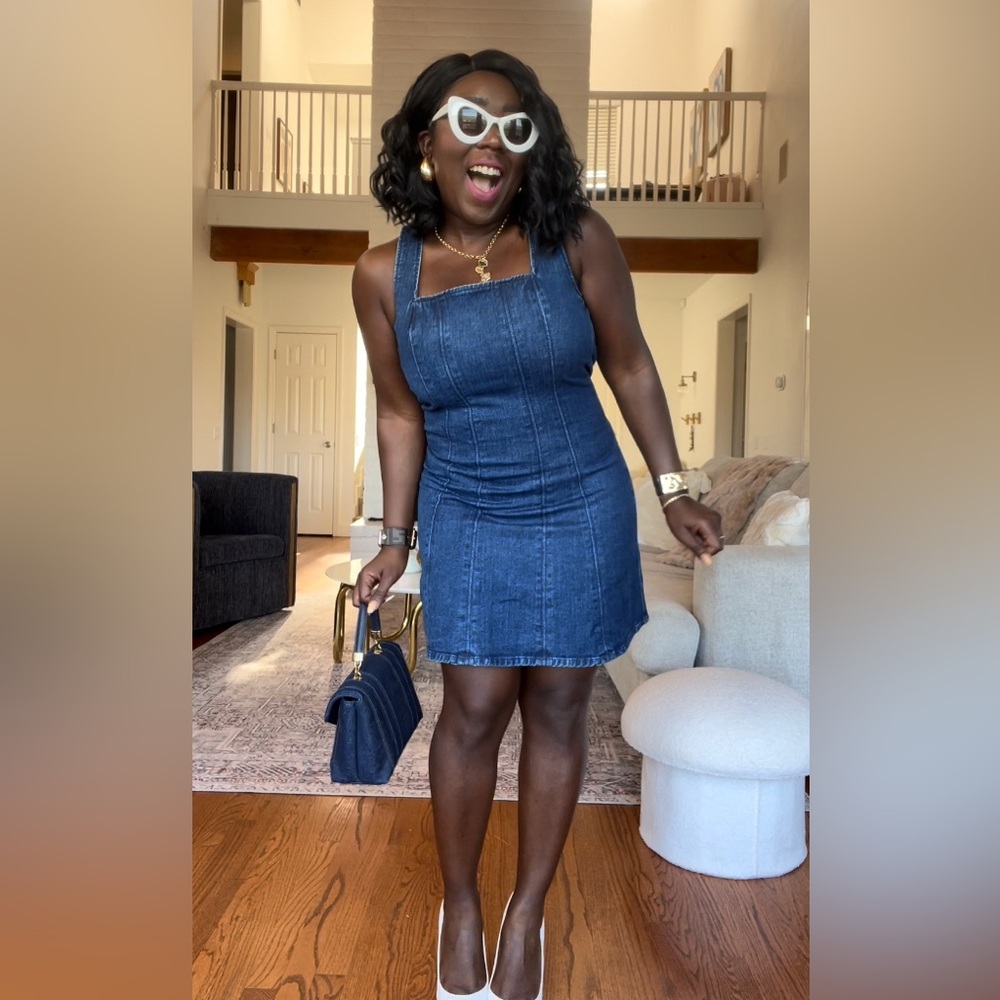 Abercrombie & Fitch Blue Sheath Mini Dress